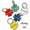 Kľúčenka štvorlístok z plastu s vlastným textom