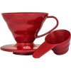 kávový dripper HARIO V 60 - 01 plast červený