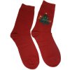 Dámske červené ponožky CHRISTMAS