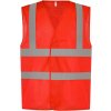 YOKO Hi Vis sieťovaná bezpečnostná vesta červená