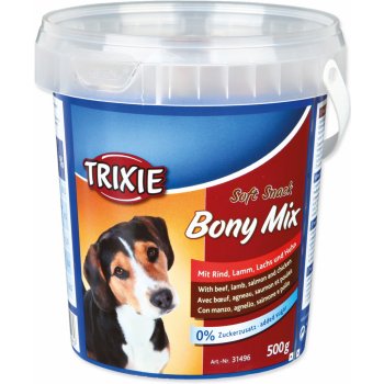 Trixie Soft Snack Bony MIX hovädzie, jahňacie, losos, kura 500g