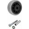 ZABI Gumové koleso 80/12-26 mm, šedá/plast + montážna zostava nerez
