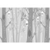 Fototapeta - FT7525 - Kreslené stromy sivé Vliesová fototap. - 254cm x 184cm