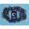 Solight LED WIFI smart vonkajšia vianočná reťaz, 400 LED, 20m, prívod 5m, teplá biela + viacfarebný [1V13-WIFI]