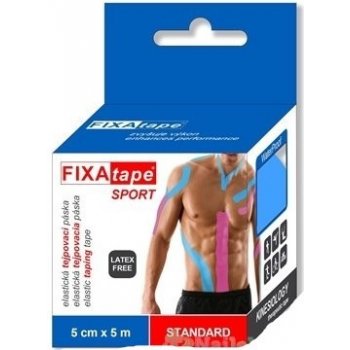 FIXAtape Sport Standard Kinesiology elastická tejpovacia páska ružová 5cm x 5m