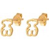 Jemné zlaté náušnice 585 medvedíky, ideálne ako darček k narodeninám, 14k