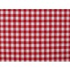 Bavlněná látka / plátno Kanafas větší kostka / káro METRÁŽ - 1 červená