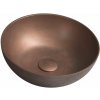 Sapho FORMIGO betónové umývadlo na dosku, priemer 39cm, meď FG320