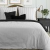 Takoy Obliečky 140x200 cm, 2-dielna súprava z bavlneného saténu, bielo-čierne pruhované RAYA-HF-483274 | 140 x 200 cm