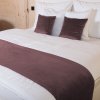 Biante Zamatový prehoz/behúň na posteľ Velvet Prémium SVP-019 Hnedofialový 50x240 cm