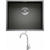 Blanco ZEROX 500-U nerez Dark Steel 526243 + Deante LIMA BBM F62M nerezová oceľ