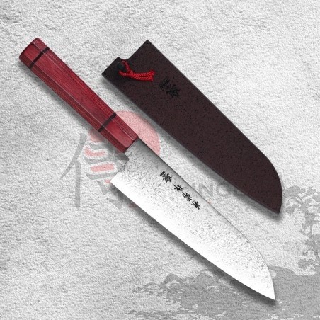 KANETSUNE nůž Santoku Damascus Minamo-Kaze series 180 mm