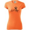 EKG volejbalistky - Dámske Fantasy športové (dresovina) - XL ( Neon mandarine )