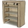 Compactor Textilný botník Compactor Oxford - 4 poschodia, 59 x 29 x 70 cm béžový