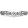 Florence Side Stones | Zásnubný prsteň so stredovým kameňom 0.085ct, biele zlato, s diamantmi 55