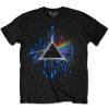 Pink Floyd tričko Dark Side of the Moon Blue Splatter Čierna XL