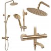 REA REA - Sprchový set s termostatickou batériou 150mm s výtokom Lungo zlatá kartáčovaná REA-P6604