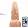 Erotixxx Toys Big Veiny Pale Flesh 75% XXL prémiové silikónové dildo s Vac-U-Lock 34 x 7–9,9 cm
