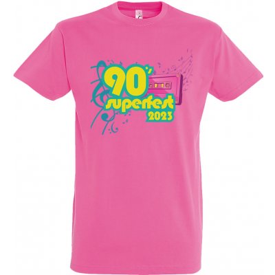 90' Super Fest tričko 90' Super Fest ružové