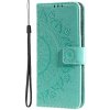 Peňaženkové puzdro Embossing Pattern Mandala Flower zelené – Xiaomi 14T