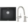 Súprava kuchynská batéria Grohe Minta 32321DC2, granitový drez Grohe K700 31654AP0, 40535DC0
