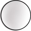 Casa Chic Fournier Nástenné zrkadlo s kovovým rámom okrúhle Ø 80 cm (EL-MIR-MET-80X80-BLK)