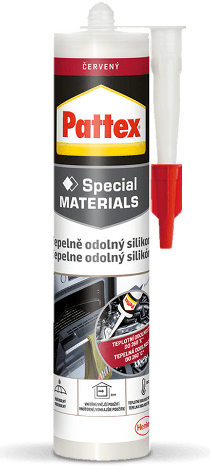 PATTEX Tepelně odolný tmel 280g červený