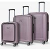 Sada cestovních kufrů ROCK Austin PP - fialová - 119 L + 12% EXPANDER / 68 L + 15% EXPANDER / 35 L