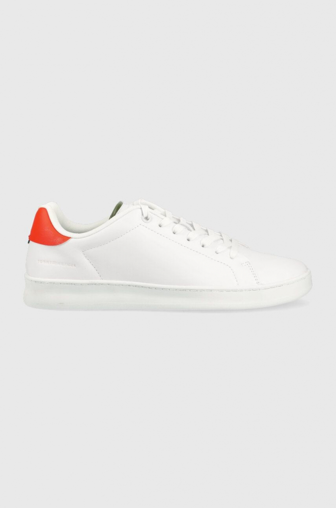 Tommy Hilfiger Kožené tenisky COURT SNEAKER LEATHER CUP tmavomodrá FM0FM04483