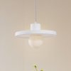 Závesné svetlo Lindby Nielson, Ø 28 cm, biela farba, omietka - 10031092