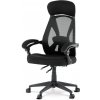 Autronic KA-Y309 BK Kancelárska stolička, poťah čierna látka a čierna sieťovina MESH, PC mech. s aretáciou