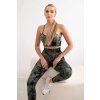 Kesi športový set topu s ramienkami a push-up legín khaki