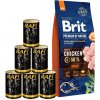 BRIT Premium By Nature Sport 15 kg + Hydinové konzervy 6x1240 g