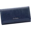 Tmavomodrá kartová kožená peňaženka Pierre Cardin I06121