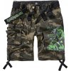 Kraťasy Brandit Savage Vintage Iron Maiden Number of the Beast - darkcamo, XXL