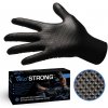 VELO STRONG GRIP Pevné nitrilové pracovné rukavice s pevným úchopom, veľ. S, čierne, 50ks