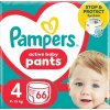 Pampers Pants plienkové nohavičky, veľkosť 4, 66 kusov, 9-15 kg