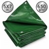 JAGO Plachta 650 g/m², hliníkové oká, zelená, 5 x 7 m