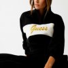 Guess fabia half-zip sweatshirt čierna