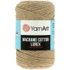 YarnArt Macrame Cotton Lurex 735 svetlo hnedá