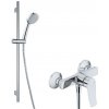 kielle Nefia - Sprchový set s batériou, tyčou, hadicou a sprchovou hlavicou, chróm 20627SN90