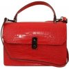 TALIANSKE Dámska kožená kabelka do ruky Talianska červená Izabela rosso genuine leather