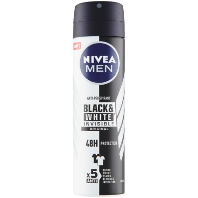 NIVEA Men Black & White Invisible Original Sprej antiperspirant, 150 ml