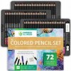 Prémiová súprava farebných ceruziek pre kreslenie mäkkých Jadier, 72 ks