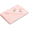 Dětská osuška s kapucí Bath Friends králíček - růžová, 100×100 cm (98761101)