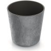 Prosperplast Květináč NURBI ROUNDED BETON EFFECT tmavě šedý, varianta 30 cm