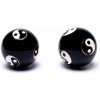 Authentic - Čínske meditačné guličky (Baoding balls) Yin Yang Tai Chi čierne - 3,5cm