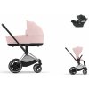 Cybex Platinum CYBEX e-Priam Travel Set + Aton B2 i-Size peach pink 2025 chrome with black details