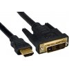 PremiumCord Kábel HDMI A - DVI-D M/ M 1m kphdmd1
