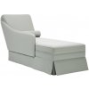 vidaXL Leňoška s valcom a opierkou ruky napravo, svetlosivá, zamat